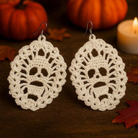 Halloween Earrings Crochet Pattern Bundle | Skull & Mini Pumpkin PDF | Beginner,  | Instant Download