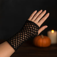 Crochet Lace Gloves Pattern: Easy Mesh Wrist Wraps (PDF Download)