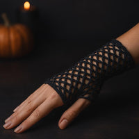 Crochet Lace Gloves Pattern: Easy Mesh Wrist Wraps (PDF Download)