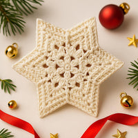Crochet Six-Point Star Ornament PDF Pattern : Fast & Easy, Beginner