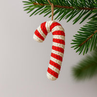 Christmas Crochet Candy Cane Ornament PDF Pattern : No Abbreviations, Beginner Friendly