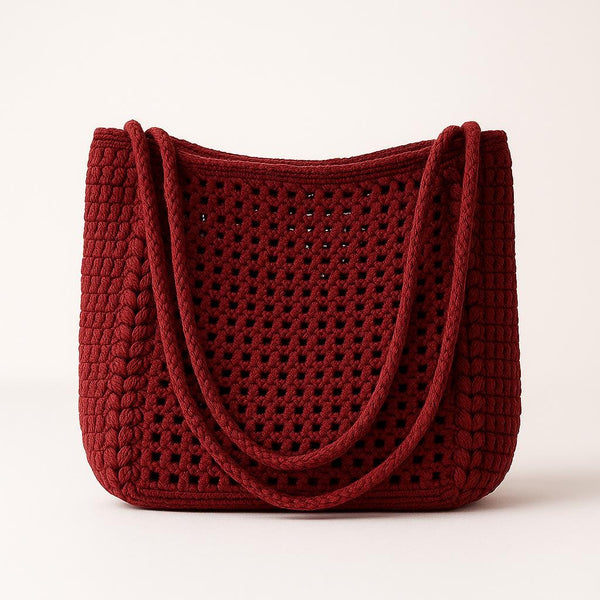 Crochet Mesh Tote Bag Pattern – PDF Tutorial, Market Bag