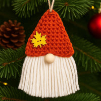 Christmas Crochet Gnome Ornament or Garland PDF Pattern : Fast Fringe Beard, Beginner