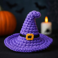 Halloween Mini Witch Hat Crochet PDF Pattern : Decoration or Keychain