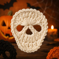 Halloween Quick Crochet Skull Appliqué PDF Pattern : Halloween Bunting, Easy & Fast