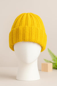 Ribbed Beanie Crochet Pattern PDF : Worked Flat, Instant Download