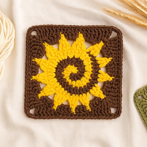 Sun Motif Square PDF – Color-Shift Circle to Square, Defined Corners