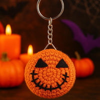 Halloween Amigurumi Pumpkin Keychain PDF : Photo Tutorial, Beginner-Friendly, Quick Mini Project