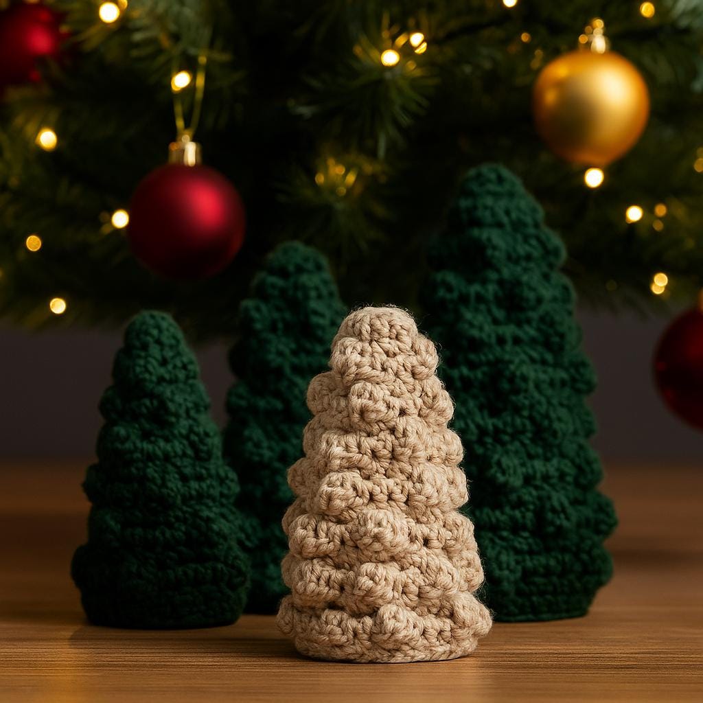 Bobble Christmas Tree Crochet Pattern: Super Bulky Cone Cover (PDF)
