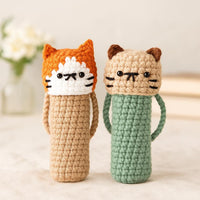 Crochet Cat Lip Balm Holder Pattern: Amigurumi Keychain (PDF Pattern)