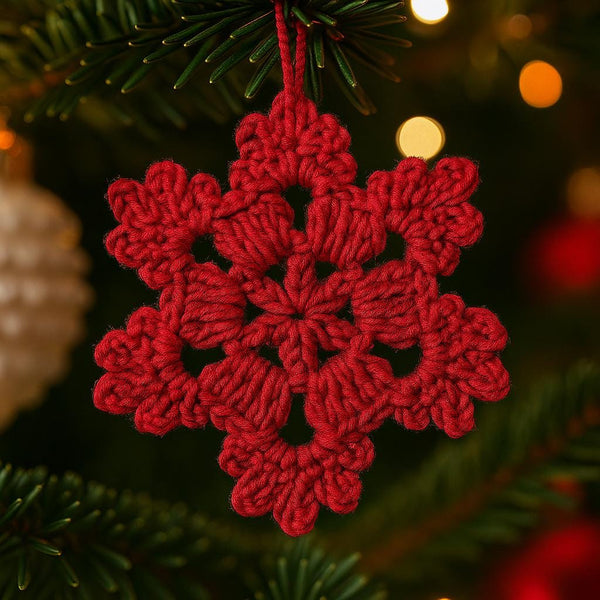 Christmas Crochet Snowflake Pattern: Easy Ornament, Gift Topper (PDF Pattern)