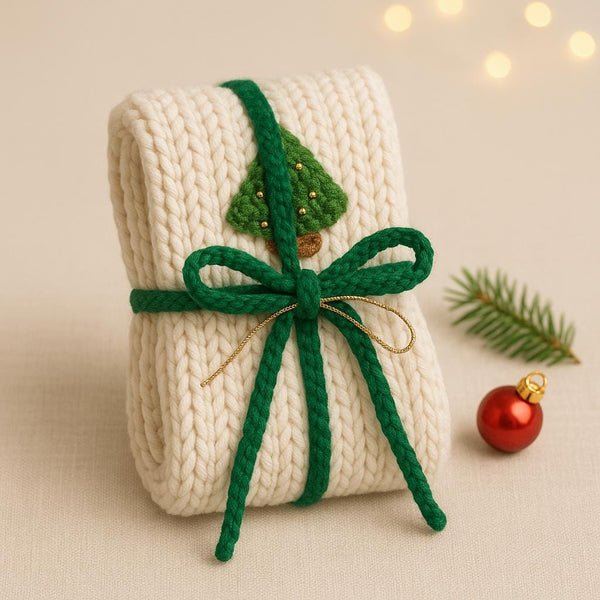 Christmas Sparkly Tree Appliqué Crochet House Socks Pattern PDF : One-Piece, Reversible