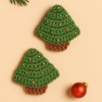 Crochet Christmas Tree Hair Clip Pattern: US Terms (PDF Download)