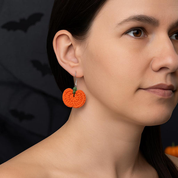 Halloween Earrings Crochet Pattern Bundle | Skull & Mini Pumpkin PDF | Beginner,  | Instant Download