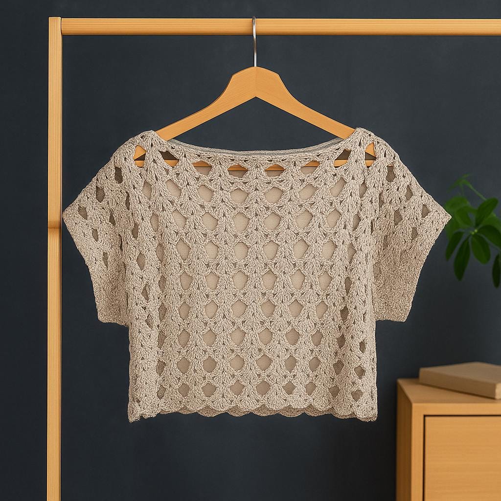 Mesh Top Crochet Pattern PDF –  Instant Download