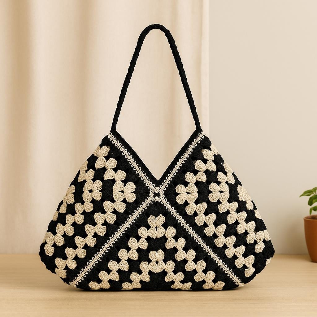 Paper Raffia Crochet Bag Pattern: Beginner-Friendly Eco Tote (PDF)