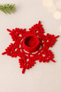Christmas Candle Sleeve Pdf Pattern: Glue Stiffened Cotton Decor, Holiday Table Ornament