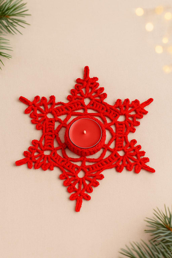 Christmas Candle Sleeve Pdf Pattern: Glue Stiffened Cotton Decor, Holiday Table Ornament