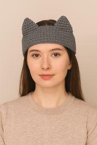 Crochet Cat Ear Headband Pattern: Chunky Bandana, Two Styles (PDF Pattern)