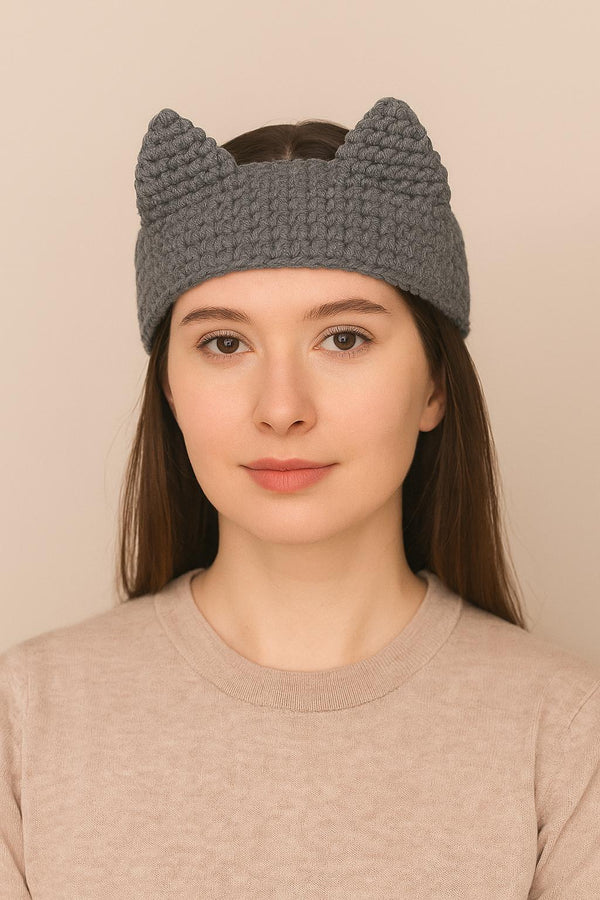 Crochet Cat Ear Headband Pattern: Chunky Bandana, Two Styles (PDF Pattern)