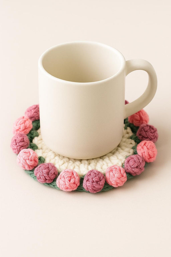 Flower Coaster Crochet Pattern: Easy Beginner Tutorial (PDF Pattern)
