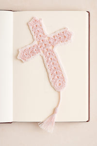 Crochet Cross Bookmark Pattern: Fine Thread Shell, Tassel (PDF)