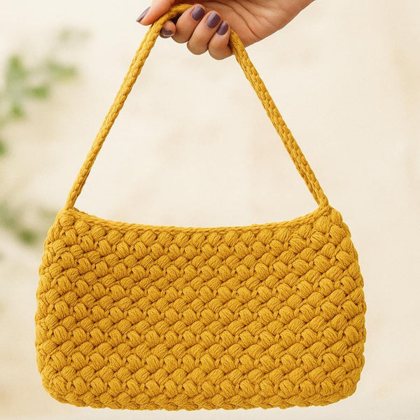 Crochet Shoulder Bag Pattern PDF : Easy Chunky Purse, Beginner Friendly Step-by-Step