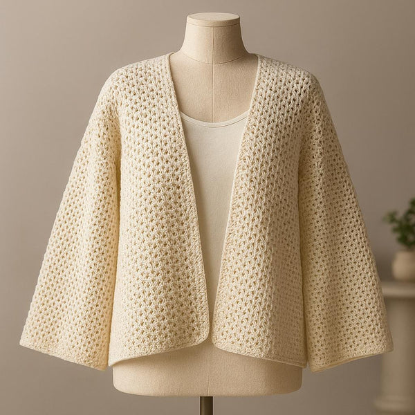 Mesh V-Stitch Cardigan Crochet Pattern (PDF Download)