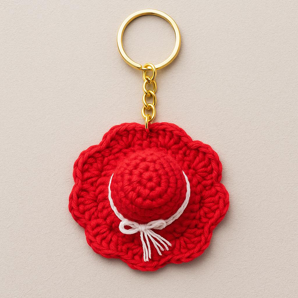 Crochet Hat Keychain Pattern: Mini Amigurumi Beanie, Beginner Project (PDF Pattern)