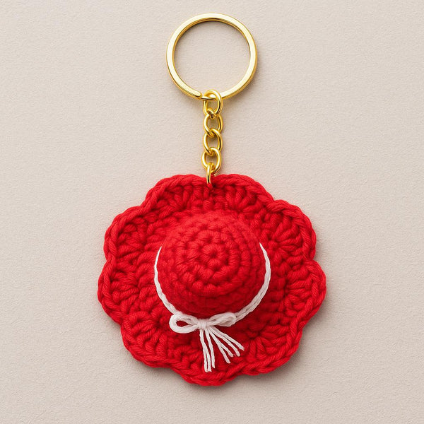 Crochet Hat Keychain Pattern: Mini Amigurumi Beanie, Beginner Project (PDF Pattern)
