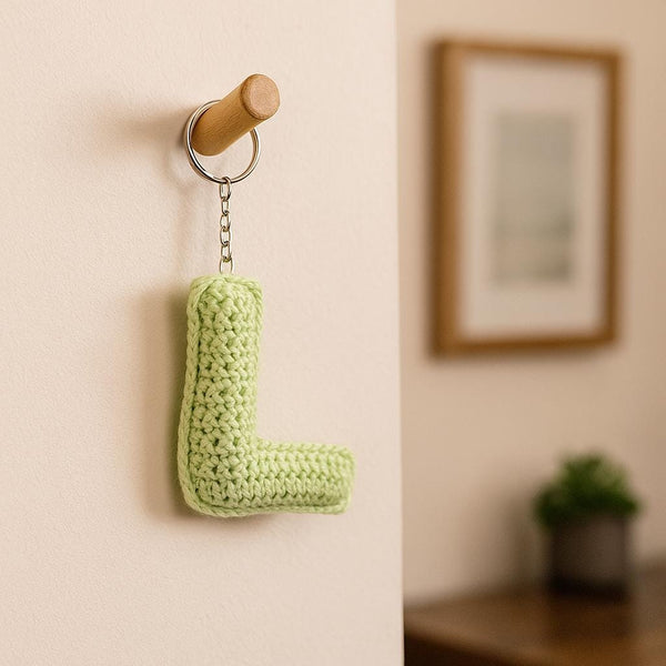Crochet Letter L Keychain Pattern: Beginner Friendly Alphabet Charm (PDF Pattern)