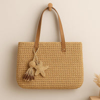 Paper Raffia Crochet Tote Bag Pattern: Beginner-Intermediate (PDF)