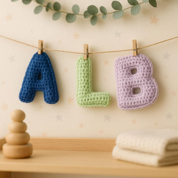Amigurumi Crochet Alphabet Keychain Pattern: A, B, L (PDF)