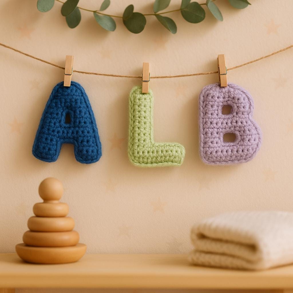 Amigurumi Crochet Alphabet Keychain Pattern: A, B, L (PDF)
