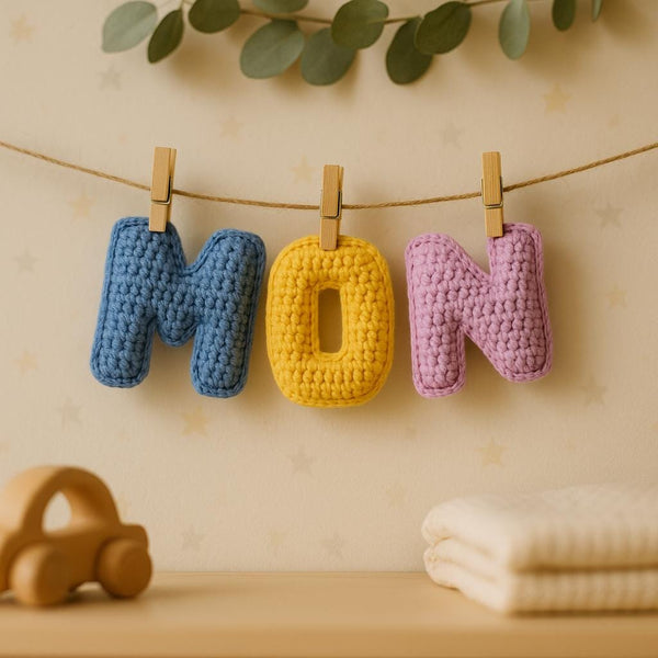 Amigurumi Letter M-N-O Crochet Pattern Set : Alphabet Charms (PDF Pattern)