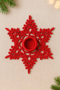 Christmas Candle Sleeve Pdf Pattern: Glue Stiffened Cotton Decor, Holiday Table Ornament