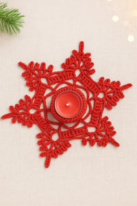 Christmas Candle Sleeve Pdf Pattern: Glue Stiffened Cotton Decor, Holiday Table Ornament