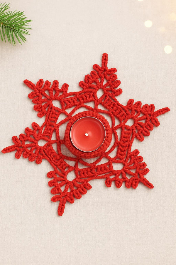 Christmas Candle Sleeve Pdf Pattern: Glue Stiffened Cotton Decor, Holiday Table Ornament