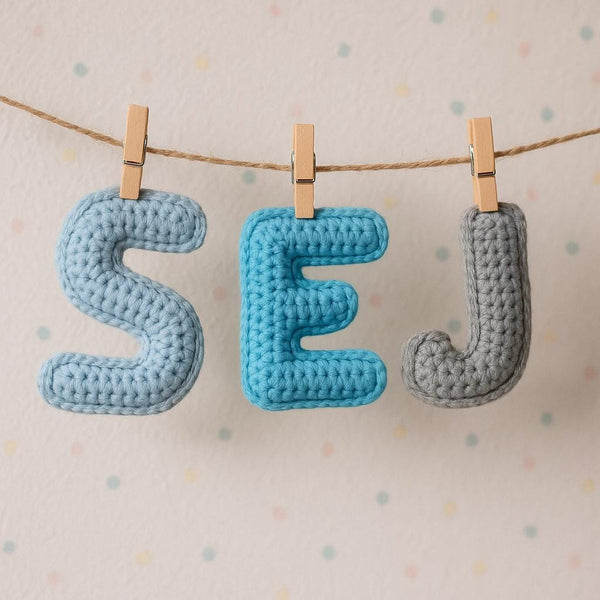 Amigurumi Letter S, E, J Crochet Pattern, Stuffed Alphabet (PDF Pattern)