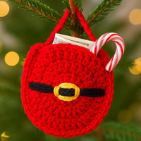 Santa Belt Crochet Card Holder PDF Pattern: Christmas Gift Holder