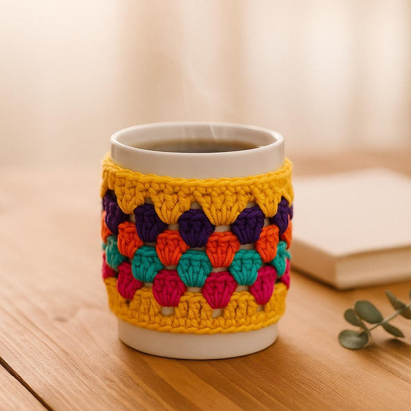 Crochet Mug Cozy Pattern: Beginner-Friendly Cup Sleeve (PDF Pattern)