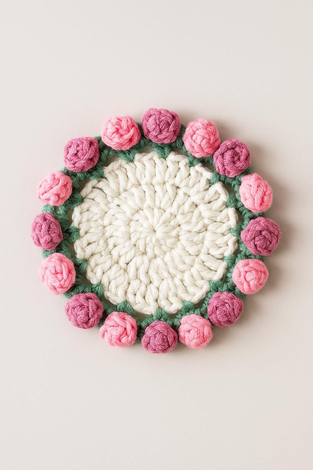 Flower Coaster Crochet Pattern: Easy Beginner Tutorial (PDF Pattern)