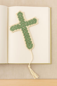 Crochet Cross Bookmark Pattern: Fine Thread Shell, Tassel (PDF)