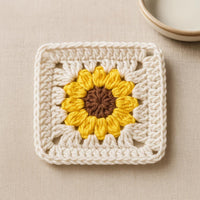 Puffy Flower Crochet Granny Square Motif Pattern (PDF)