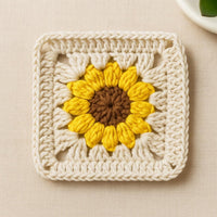 Puffy Flower Crochet Granny Square Motif Pattern (PDF)