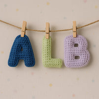 Amigurumi Crochet Alphabet Keychain Pattern: A, B, L (PDF)