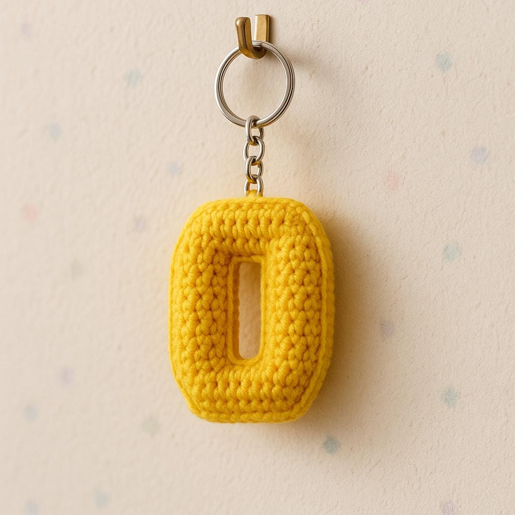 Crochet Letter O Keychain Pattern: Beginner Friendly Amigurumi (PDF Pattern)