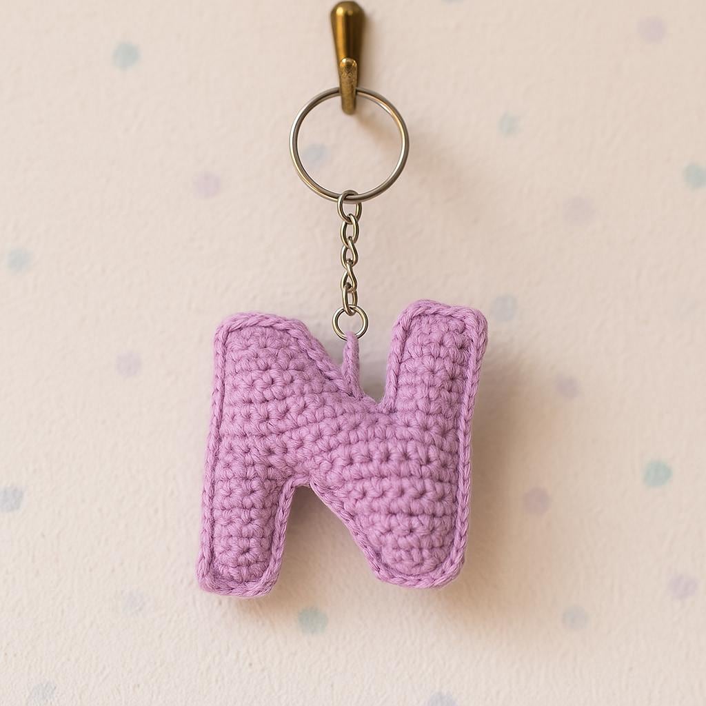 Amigurumi Letter O Keychain Crochet Pattern: Stuffed Alphabet Charm (PDF Pattern)