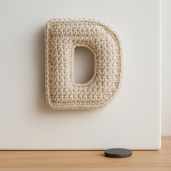 Amigurumi Letter D Crochet Pattern PDF :Alphabet Keychain or Magnet