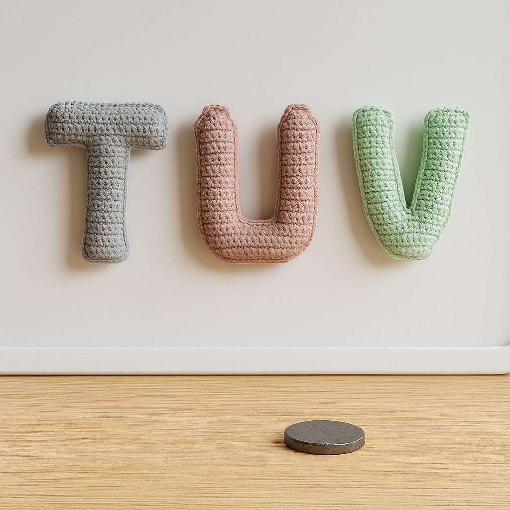 Mini Crochet Amigurumi Letters TUV Pattern: Tiny Alphabet Charms (PDF Pattern)